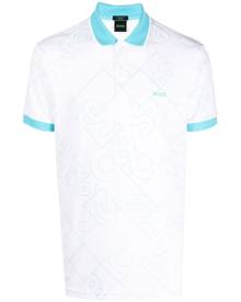 BOSS logo-print polo shirt - White