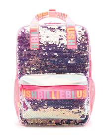 Billieblush logo-print sequinned backpack - Purple