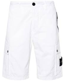 Stone Island Compass-badge cargo shorts - White