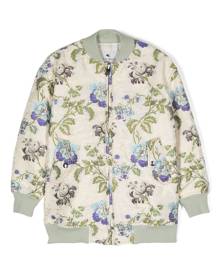 ETRO KIDS floral-jacquard bomber jacket - Neutrals