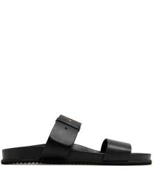 Ancient Greek Sandals round-toe leather sandals - Black