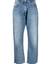 MSGM light-wash logo-patch jeans - Blue