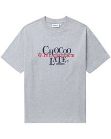 CHOCOOLATE logo-embroidered cotton T-shirt - Grey