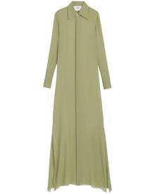 AMI Paris floor-length silk shirt dress - Green