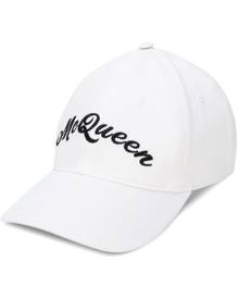 Alexander McQueen logo embroidered baseball hat - White