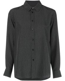 Saint Laurent polka dot silk shirt - Black