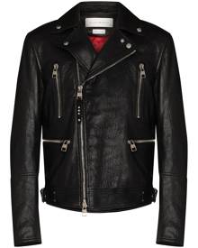 Alexander McQueen leather biker jacket - Black