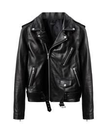 John Elliott zipped biker jacket - Black