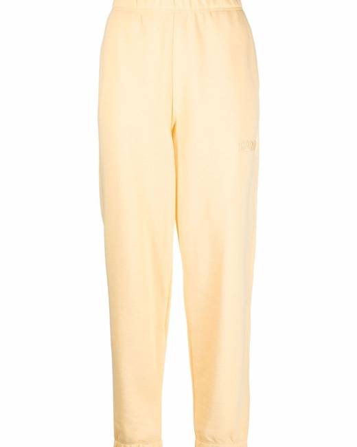 Slacks and Chinos Natural Womens Trousers Ganni jogging Trousers In Cotton Blend in Yellow Cream - Save 8% Slacks and Chinos Ganni Trousers 