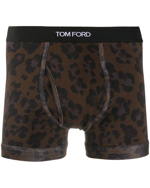 Mens Clothing Underwear Boxers Tom Ford Cotton Floral-print Boxers in Brown for Men 