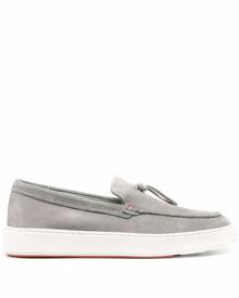 Santoni suede tassel loafers - Grey