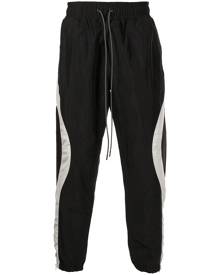 Mostly Heard Rarely Seen wave stripe-print track pants - Black