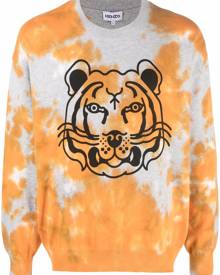 Kenzo tiger print tie-dye sweatshirt - Orange