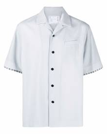sacai layered-detail short-sleeve shirt - Grey