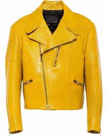 Prada leather biker jacket - Yellow