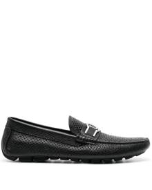 Casadei plaque-detail slip-on loafers - Black