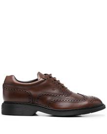 Hogan almond-toe leather brogues - Brown