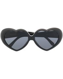 moschino black curved frame sunglasses