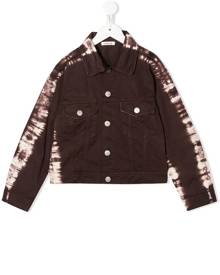 P.A.R.O.S.H. tie-dye print denim jacket - Brown