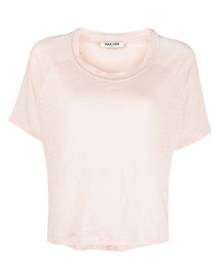 Max & Moi fine-knit round-neck T-shirt - Pink