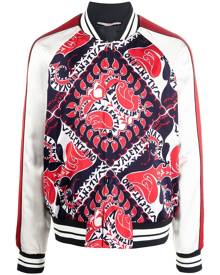 Valentino bandana-print bomber jacket - Red
