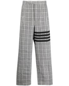 Thom Browne 4-Bar stripe checked trousers - Black