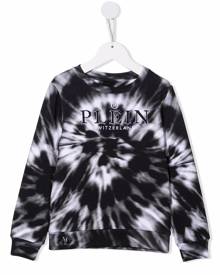 Philipp Plein Junior tie-dye print sweatshirt - Black