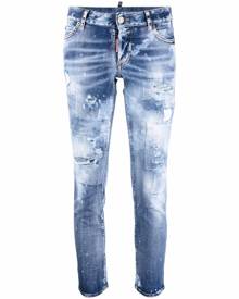 Dsquared2 distressed cropped jeans - Blue