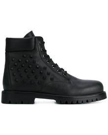 Valentino Garavani Valentino Garavani studded hiking boots - Black