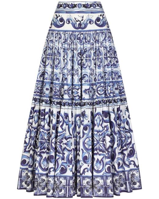 Chloé Paneled Organic Denim Maxi Skirt in Blue Womens Clothing Skirts Maxi skirts 