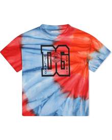 Dolce & Gabbana Kids DG-logo tie-dye T-shirt - Blue