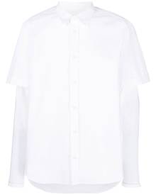 Diesel layered-sleeve Marley cotton shirt - White