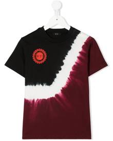 Nº21 Kids tie-dye logo-print T-shirt - Black