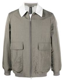 Mackintosh AIRMAN fleece-collar bomber jacket - Green