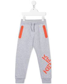 Kenzo Kids Cross logo-print track pants - Grey