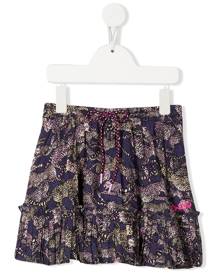 Kenzo Kids animal-print drawstring skirt - Purple