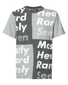 Mostly Heard Rarely Seen patchwork T-shirt - Grey