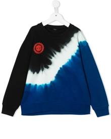 Nº21 Kids tie-dye print cotton sweatshirt - Black