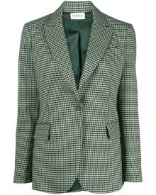 P.A.R.O.S.H. gingham-check tailored blazer - Green