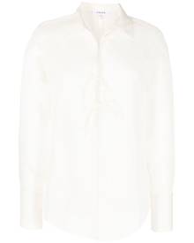 FRAME front-tie long-sleeve blouse - Neutrals