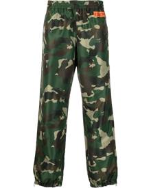 Heron Preston Camo logo-patch track-pants - Green