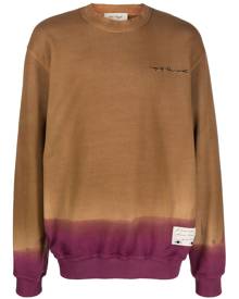 Nick Fouquet logo-embroidered tie-dye sweatshirt - Brown