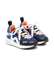 MSGM Kids colour-block panelled sneakers - Blue