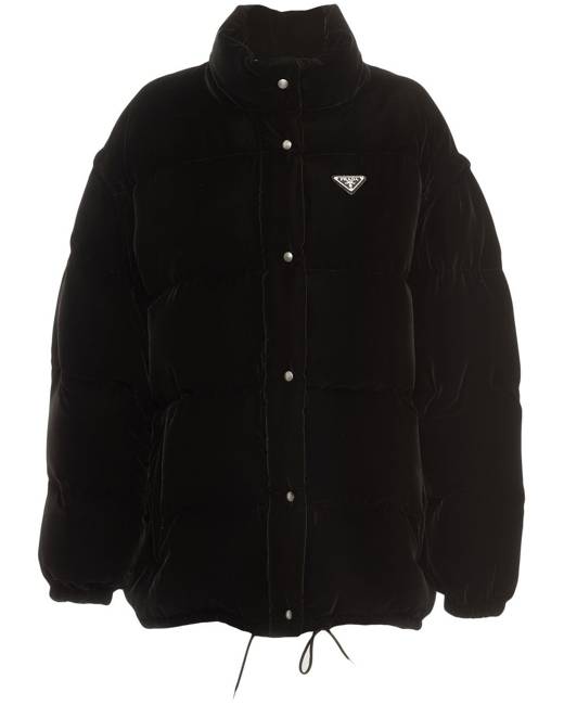 Prada Re-Nylon cropped puffer jacket, Black