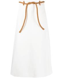 Chloé rope-style belted midi skirt - White
