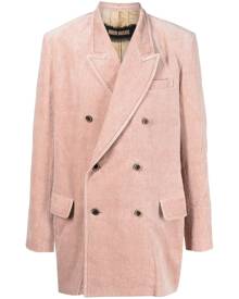 Uma Wang double-breasted velvet blazer - Pink