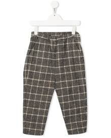 Douuod Kids checked straight trousers - Grey
