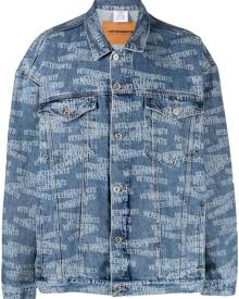 VETEMENTS logo-print denim jacket - Blue