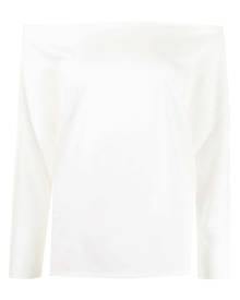 GOODIOUS off-shoulder long-sleeved T-shirt - White