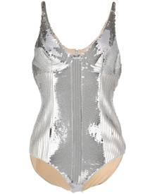 Rabanne sequin-embellished sleeveless top - Silver